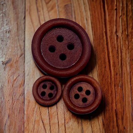 10mm To 20mm Red Brown wooden button Round 4-holes Sewing clothes crafts