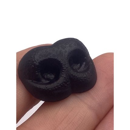 Safety Nose Teddy Bear 25mm Black with Metal Back Soft Toy Making Repairs