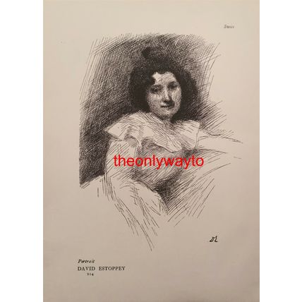 Weisshorn, Gos (Portrait {Of Woman}, Estoppey, Reverse), Book Illustration, 1901