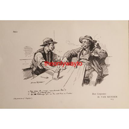 Boon Companions (Fais De La Bicyclette On Reverse), Book Illustration, 1901