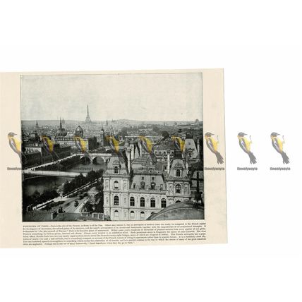 Panorama of Paris, France, Book Illustration (Print), 1899