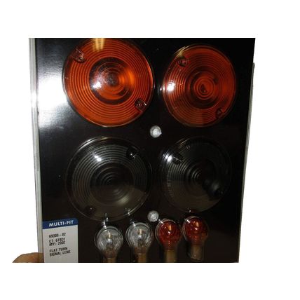 Harley Davidson 3 1/4" Flat Turn Signal Lenses (2) Smoke (2) Orange With