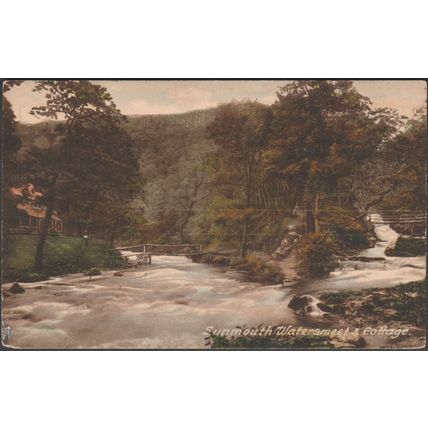 Watersmeet and Cottage, Lynmouth, Devon, c.1920 - Frith's Postcard