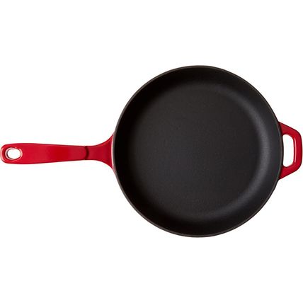 Lodge Color EC11S43 Enameled Cast Iron Skillet, Island Spice Red, 11-Inch