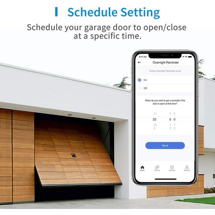Smart Garage Door Opener Remote, Compatible with Apple Homekit, Amazon Alexa, Go