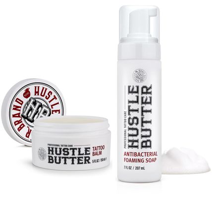 Hustle Butter Tattoo Soap & Aftercare Balm - Antibacterial Soap, Safe to Use Whi
