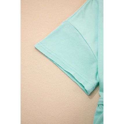 Moonlight Jade Solid Color Pocketed Raw Edge Babydoll Dress
