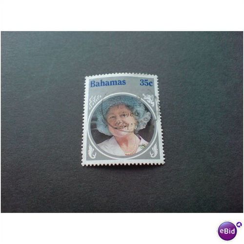 BAHAMAS 1985 life & times QUEENS MUM 35c EBID 1 USED