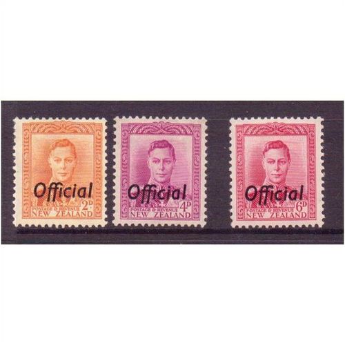 new zealand stamp official range sgo152 hm o153 o154