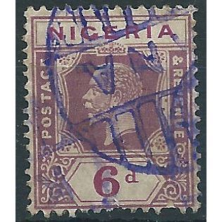 Nigeria 1923 SG25a 6d Dull & Bright Purple Good+ Used ....