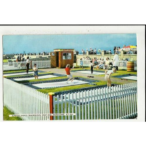 Lancashire MORECAMBE Trampolines Postcard by Dennis (M.T. 0641)