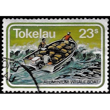 TOKELAU, 1983 23s Whaleboat, SG 93 (Scott #93), used