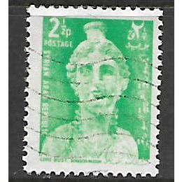 SYRIA 1967 CORE BUST 2 1/2p GREEN SG 942 FINE USED#2