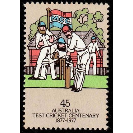 Australia 1977 Test Cricket 45c MNH Stamp #2 Batsman