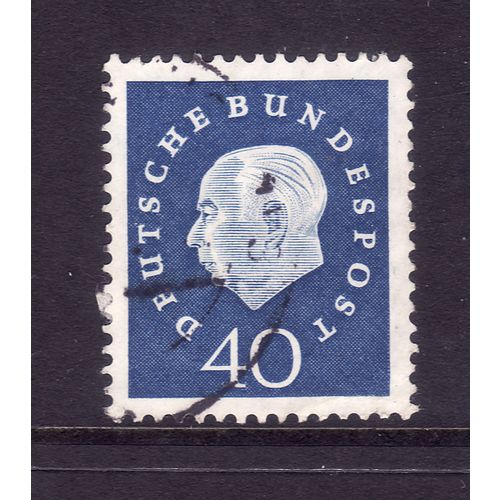 GERMANY 1959 SG B181 40pf BLUE PRES HEUSS FINE USED