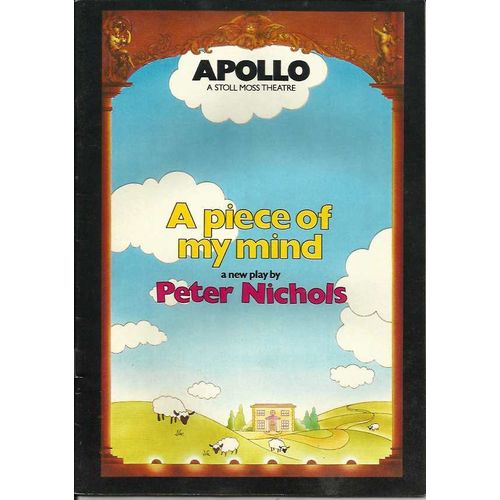 A PIECE OF MY MIND George Cole, Anna Carteret 1987 Apollo Theatre Programme
