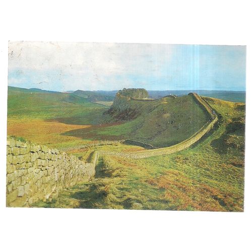 ROMAN WALL AT CUDDY'S CRAG, Northumberland unused postcard J.Arthur Dixon =