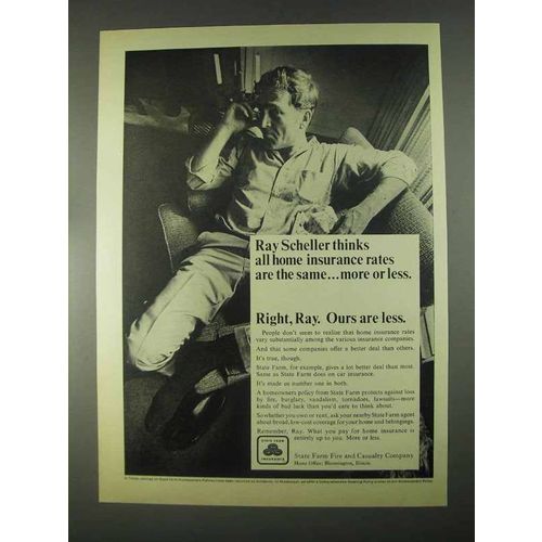 1967 State Farm Insurance Ad - Ray Scheller Thinks