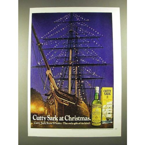 1973 Cutty Sark Scotch Ad - At Christmas