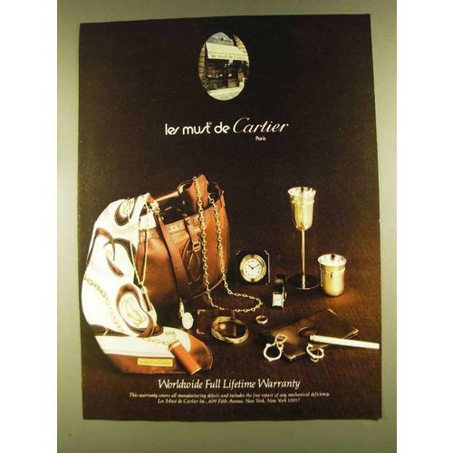 1980 les must de Cartier Ad - Jewelry, Watches