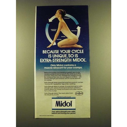 1983 Midol Medicine Ad - Because your cycle is unique