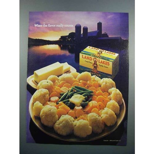 1983 Land O Lakes Butter Ad - Flavor Really Counts