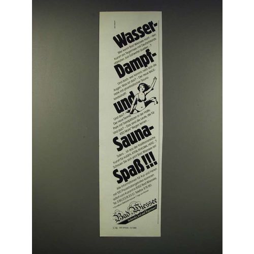 1990 Bad Wiessee Ad (in German)- Wasser- Dampf- und Sauna- SpaB