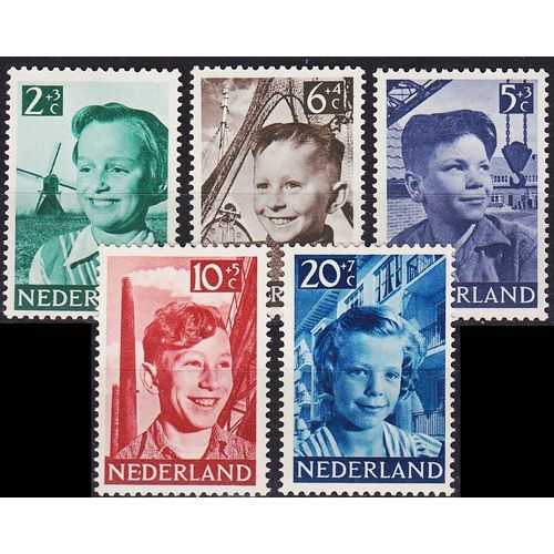NIEDERLANDE NETHERLANDS [1951] MiNr 0575-79 ( */mh )