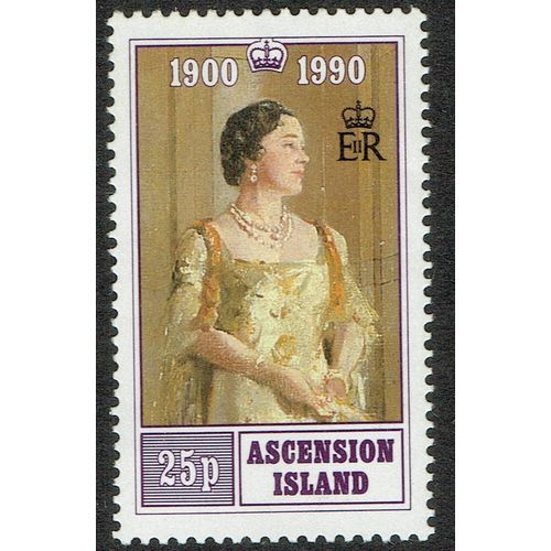 Ascension 1990 90th Birthday of Queen Mother 25p Multicoloured SG525 UM