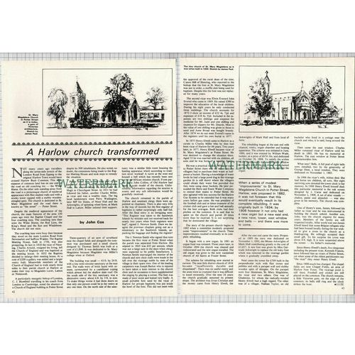 (8527) St Mary Magdalene Church Potter Street Harlow Essex - 1977 Article