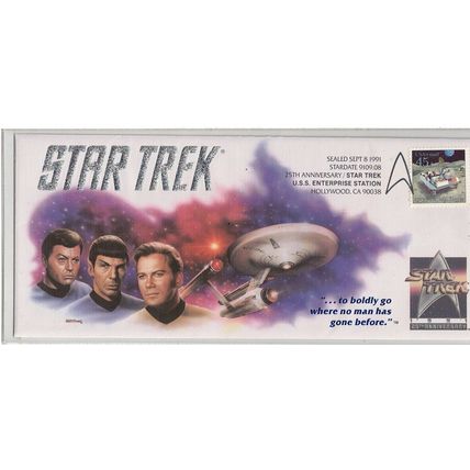 STAR TREK ' OFFICIAL COMMEMORATIVE ' CACHET 1991