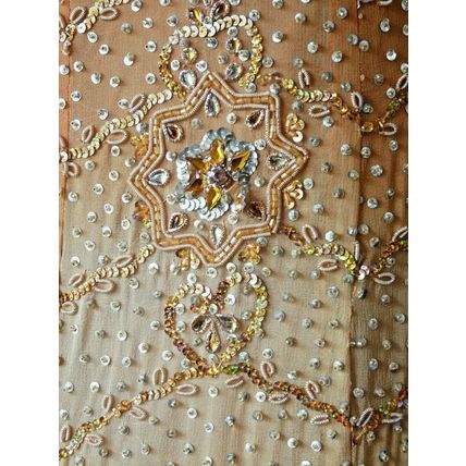 INDIAN WEDDING BRIDAL ORANGE & MUSTARD LEHENGA CHOLI (M) UK 10 £650 BNWT
