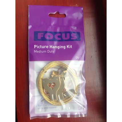 FOCUS PICTURE HANGING KIT UP TO 5KGS Screw Eye/Wire/Nail /Hanger MEDIUM DUTY BN