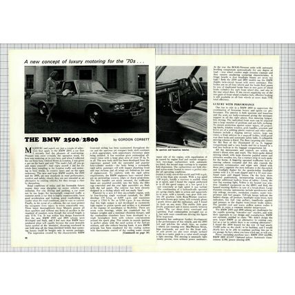 (6493) The BMW 2500 2800 REVIEW - 1970 Article