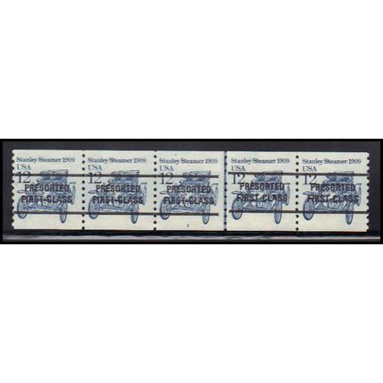 2132a 12c Stanley Steamer Very Fine MNH Dry Gum PNC 2/5 Line Gap X2126