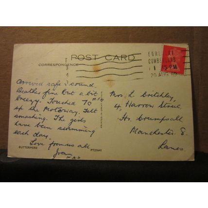 BUTTERMERE, CUMBRIA used vintage postcard. 1969 pm =