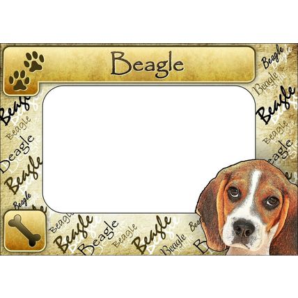 Beagle Picture Frame Fridge Magnet