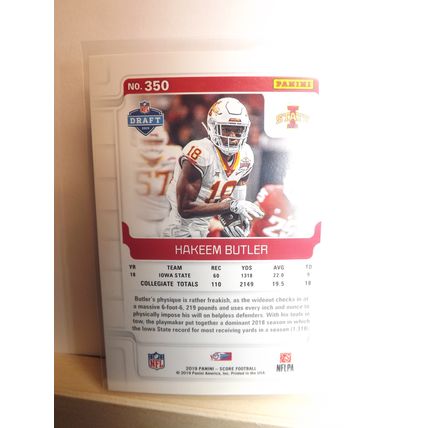 2019 Panini Score HAKEEM BUTLER (ISU/Cardinals) Rookie Card #350