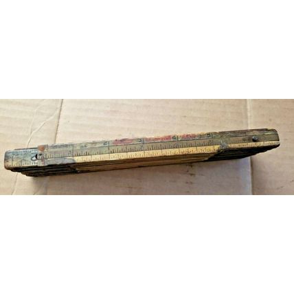 Lufkin Vintage 6 Foot Wood & Brass Extension Ruler #X46