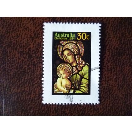 Australia 1984 Christmas Stained Glass Windows Virgin Child 30c used stamp SG947