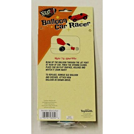 Balloon Racer Race Car with Decals Assorted - Great Gift or Party Races Games