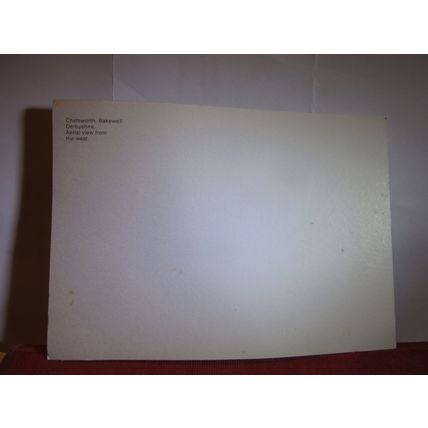 aerial view, CHATSWORTH HOUSE, DERBYSHIRE unused vintage postcard =