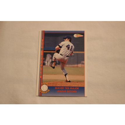 Tom Seaver 1992 Pacific TOM TERRIFIC N0. 18 SEAVER TIES MAJOR LEAGUE RECORD