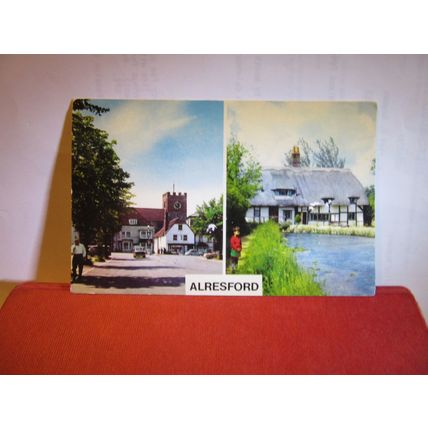multiview, ALRESFORD. HAMPSHIRE unused postcard dated 1975 =