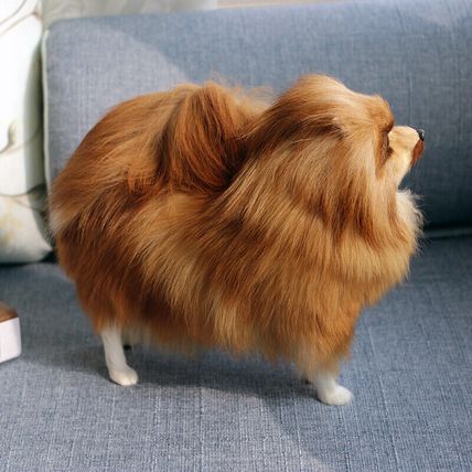 REALISTIC POMERANIAN DOG PLUSH STUFFED TOY Like Real Kids Toy And Adult