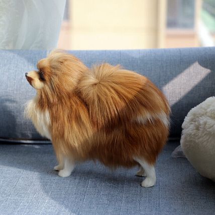 REALISTIC POMERANIAN DOG PLUSH STUFFED TOY Like Real Kids Toy And Adult