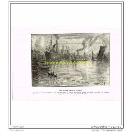 WATER GATE OF LONDON, 1912, FROM A LONDONER'S LONDON, 1913