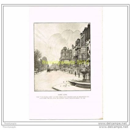 PARK LANE, FROM A LONDONER'S LONDON, 1913, Book Illustration