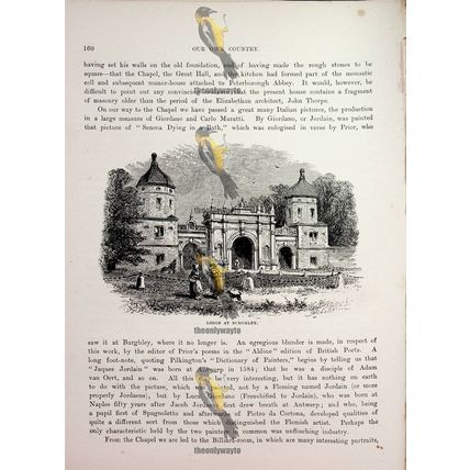 Burghley Park Lodge, Lincs, Book Illustration (Print), 1882