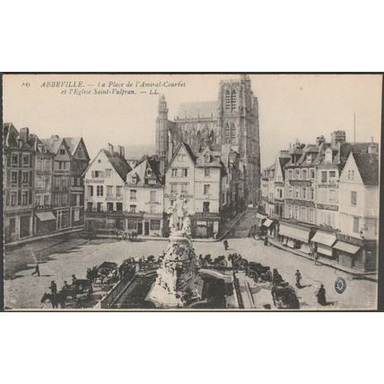 La Place de l'Amiral-Courbet, Abbeville, c.1905 - Lévy CPA LL86